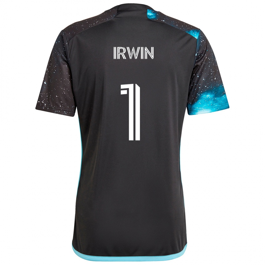 Kinder Clint Irwin #1 Schwarz Blau Heimtrikot Trikot 2024/25 T-Shirt Österreich