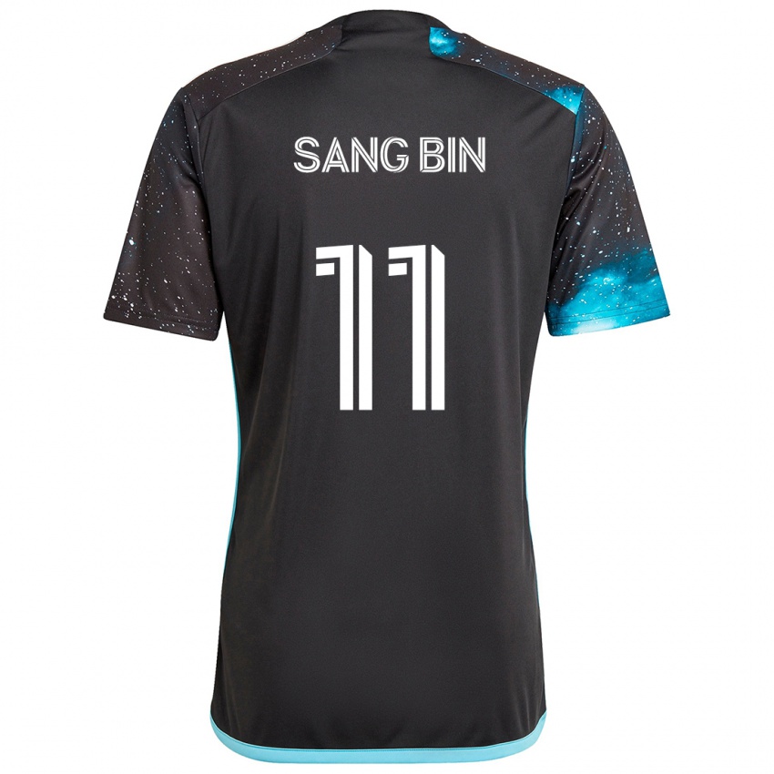 Kinder Sang-Bin Jeong #11 Schwarz Blau Heimtrikot Trikot 2024/25 T-Shirt Österreich