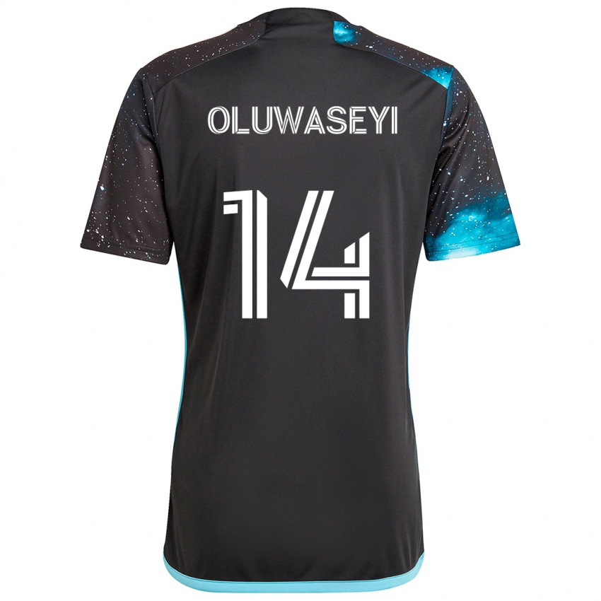 Kinder Tani Oluwaseyi #14 Schwarz Blau Heimtrikot Trikot 2024/25 T-Shirt Österreich