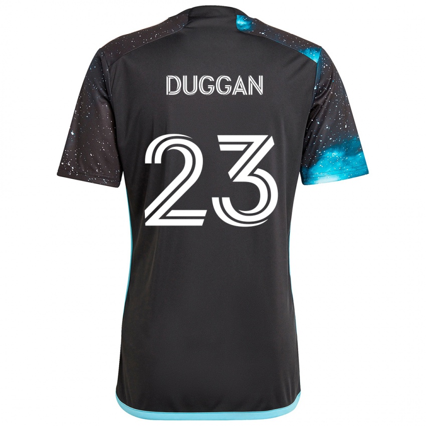 Kinder Morris Duggan #23 Schwarz Blau Heimtrikot Trikot 2024/25 T-Shirt Österreich