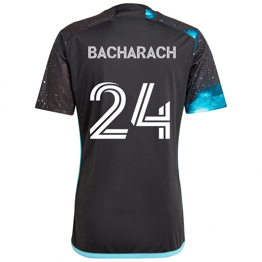 Kinder Hugo Bacharach #24 Schwarz Blau Heimtrikot Trikot 2024/25 T-Shirt Österreich