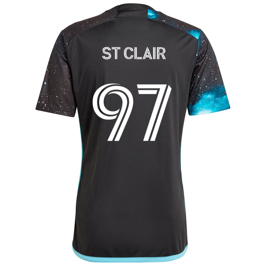 Kinder Dayne St. Clair #97 Schwarz Blau Heimtrikot Trikot 2024/25 T-Shirt Österreich