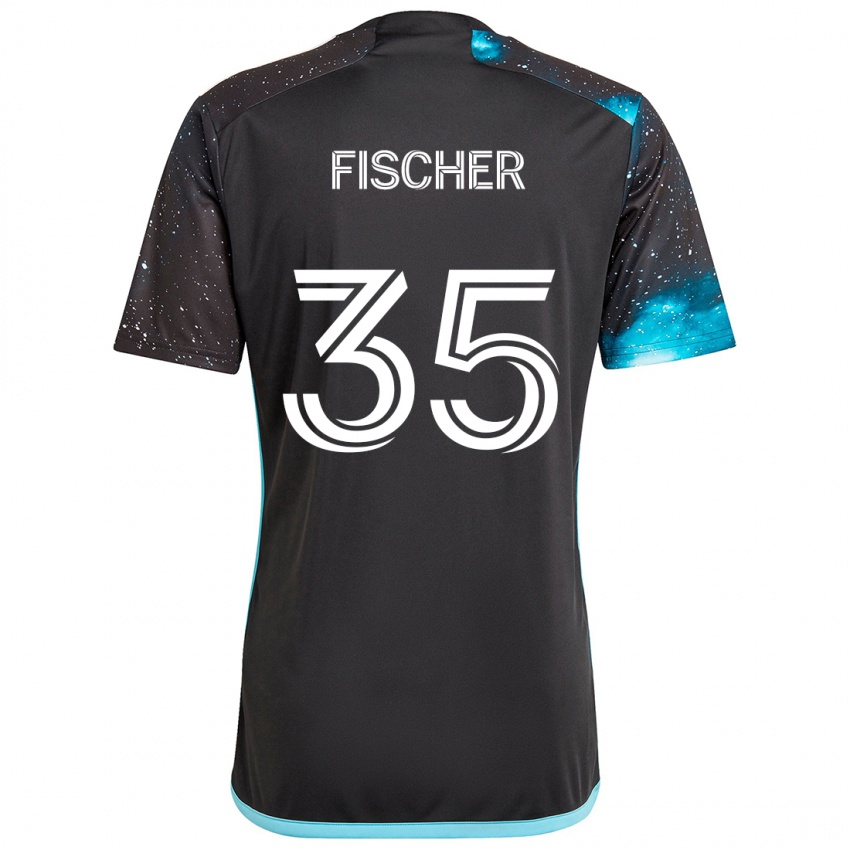 Kinder Britton Fischer #35 Schwarz Blau Heimtrikot Trikot 2024/25 T-Shirt Österreich