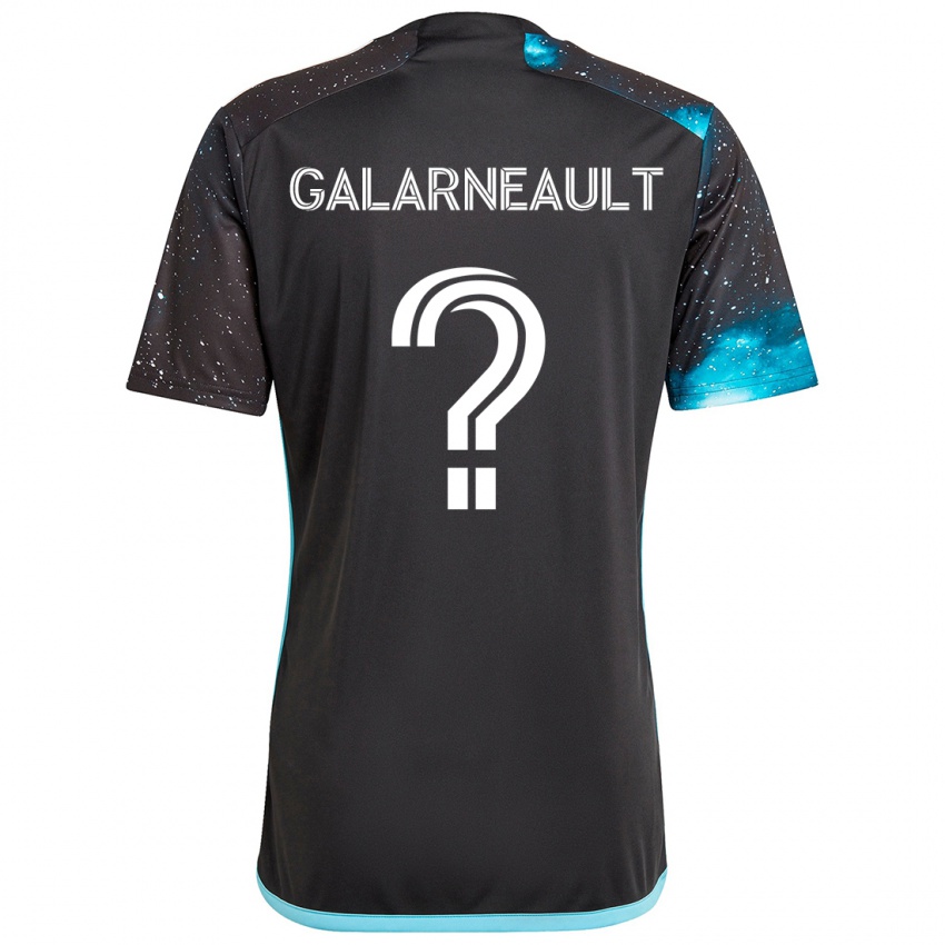 Kinder Benjamin Galarneault #0 Schwarz Blau Heimtrikot Trikot 2024/25 T-Shirt Österreich