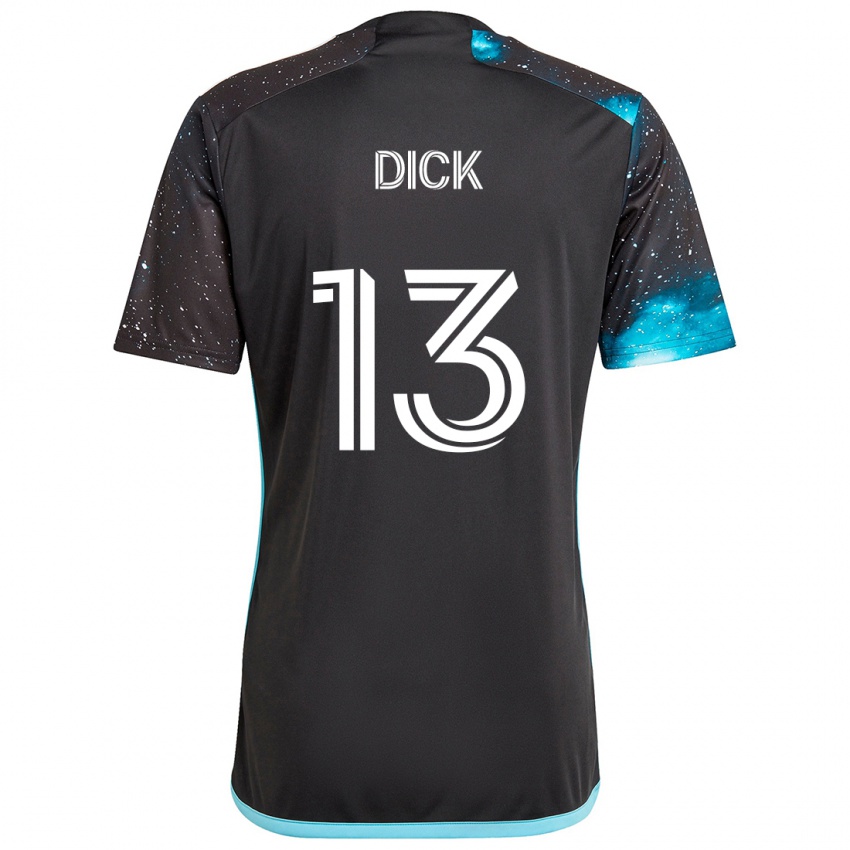 Kinder Eric Dick #13 Schwarz Blau Heimtrikot Trikot 2024/25 T-Shirt Österreich