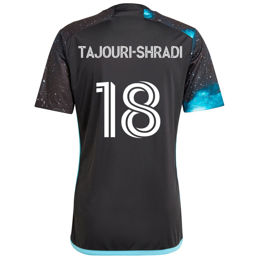 Kinder Ismael Tajouri-Shradi #18 Schwarz Blau Heimtrikot Trikot 2024/25 T-Shirt Österreich