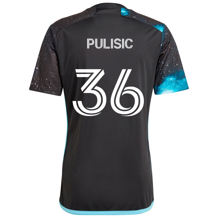 Kinder Will Pulisic #36 Schwarz Blau Heimtrikot Trikot 2024/25 T-Shirt Österreich