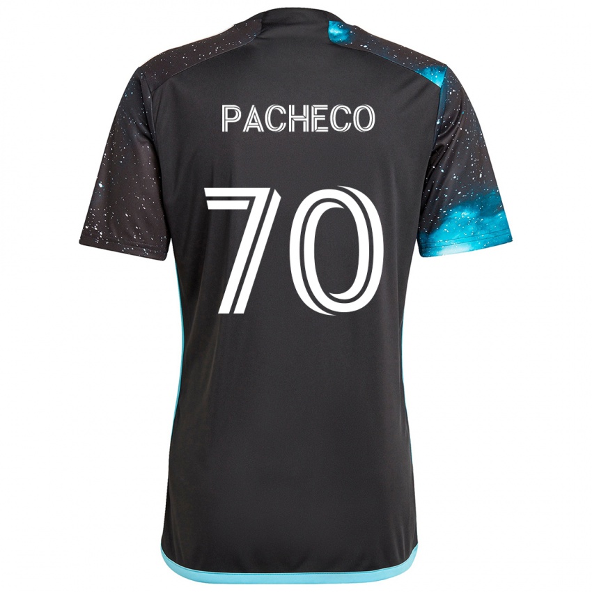 Kinder Diogo Pacheco #70 Schwarz Blau Heimtrikot Trikot 2024/25 T-Shirt Österreich