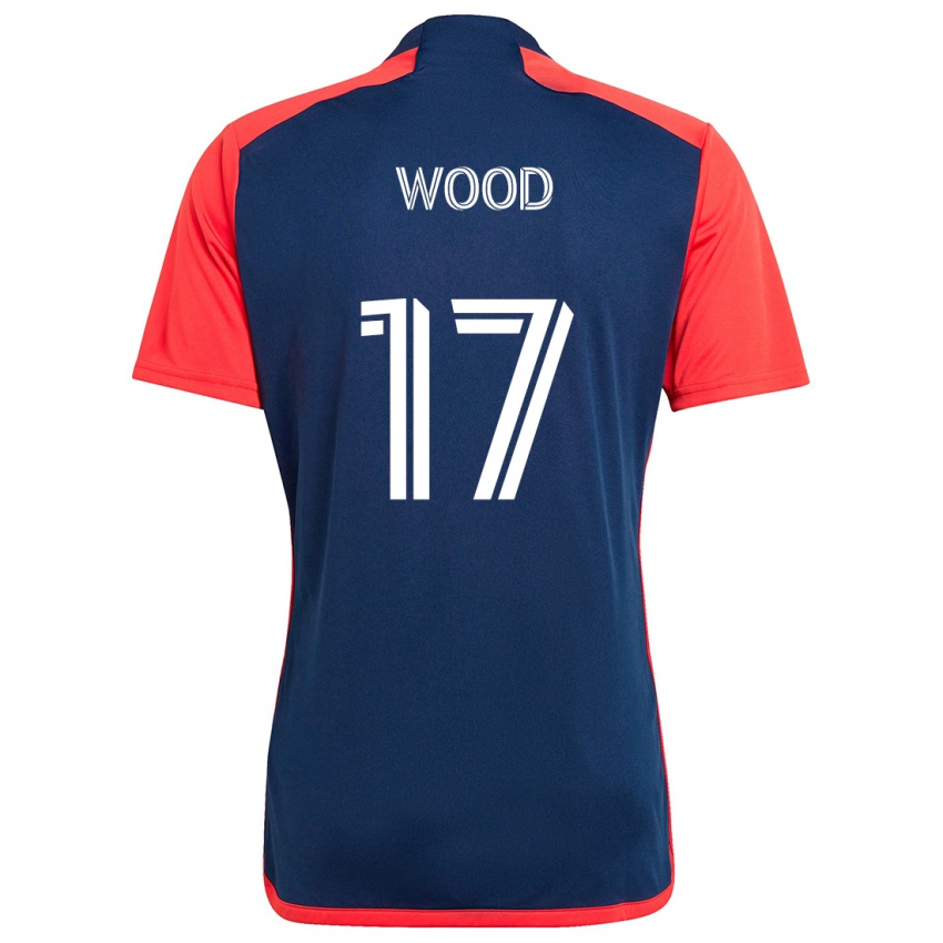 Kinder Bobby Wood #17 Blau Rot Heimtrikot Trikot 2024/25 T-Shirt Österreich