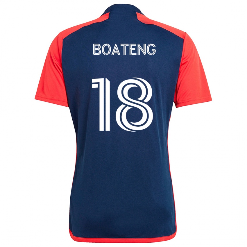 Kinder Emmanuel Boateng #18 Blau Rot Heimtrikot Trikot 2024/25 T-Shirt Österreich