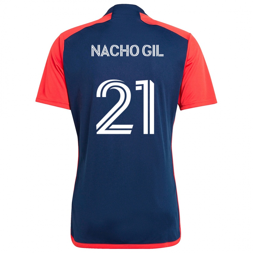 Kinder Nacho Gil #21 Blau Rot Heimtrikot Trikot 2024/25 T-Shirt Österreich