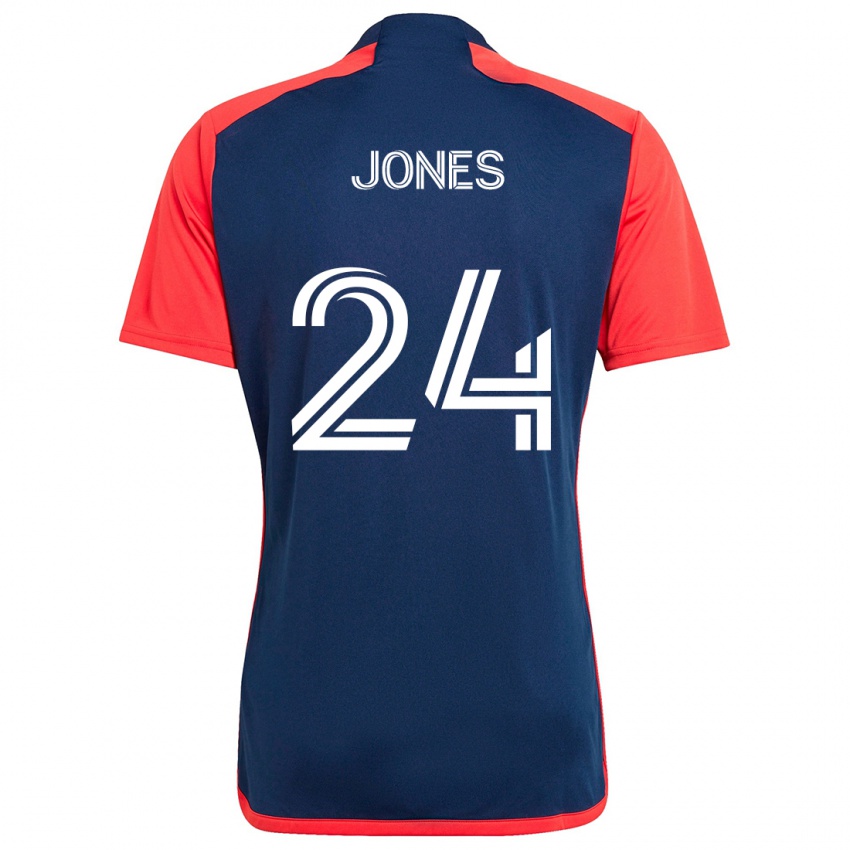 Kinder Dejuan Jones #24 Blau Rot Heimtrikot Trikot 2024/25 T-Shirt Österreich