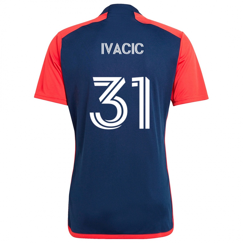 Kinder Aljaz Ivacic #31 Blau Rot Heimtrikot Trikot 2024/25 T-Shirt Österreich