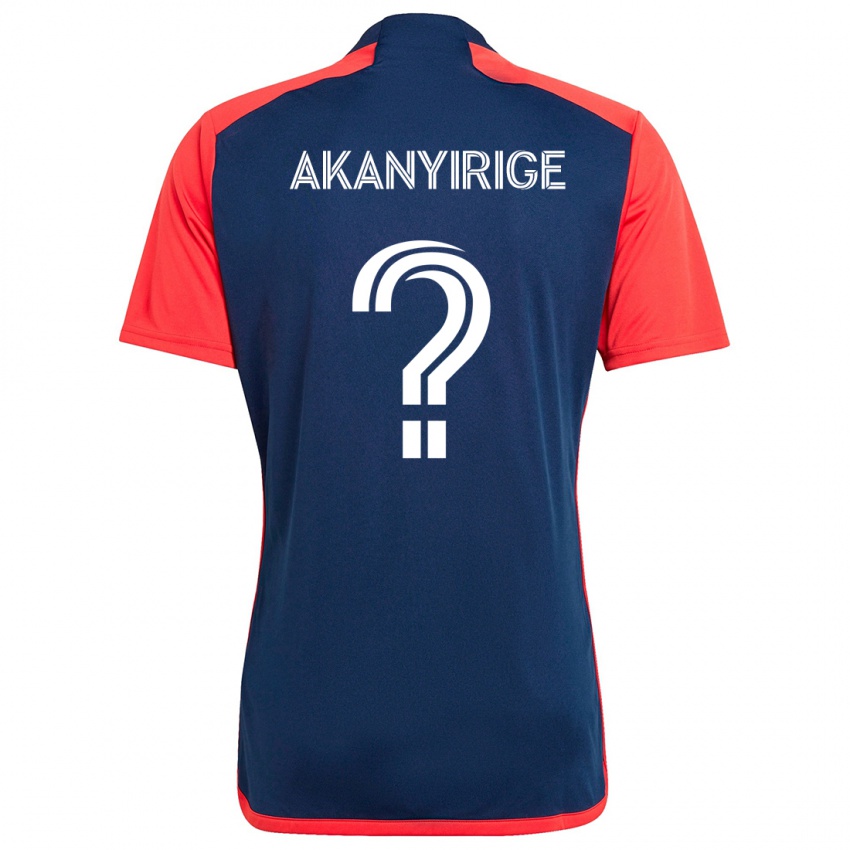 Kinder Jacob Akanyirige #0 Blau Rot Heimtrikot Trikot 2024/25 T-Shirt Österreich