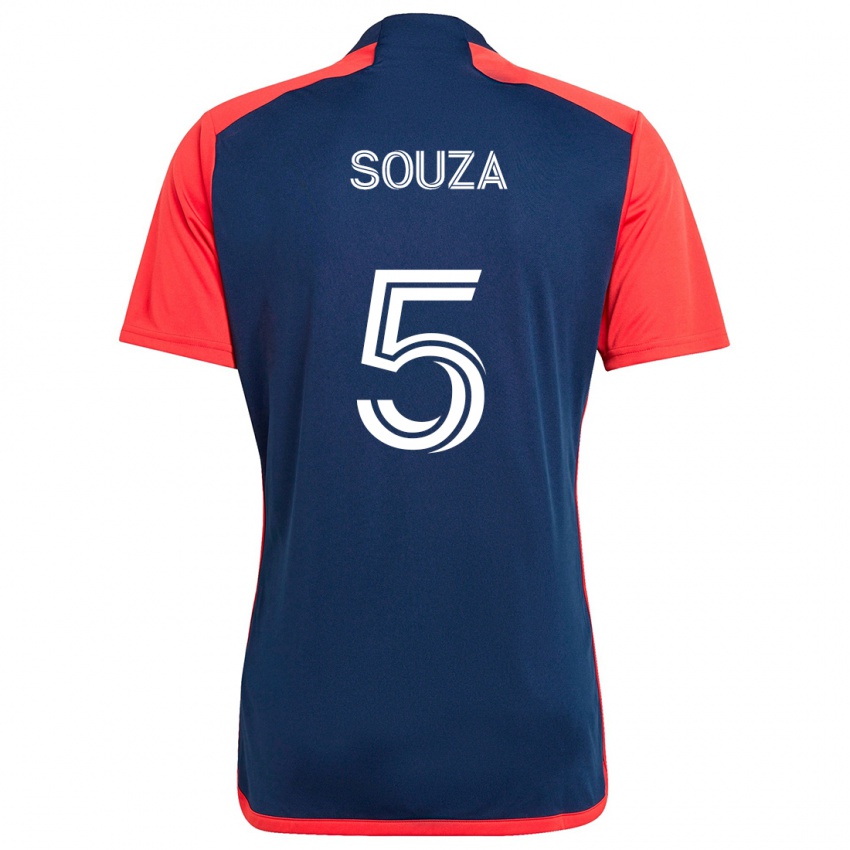 Kinder Victor Souza #5 Blau Rot Heimtrikot Trikot 2024/25 T-Shirt Österreich