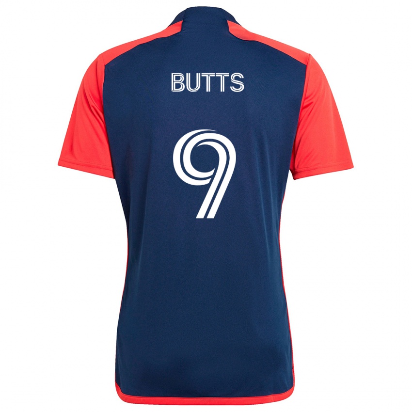 Kinder Liam Butts #9 Blau Rot Heimtrikot Trikot 2024/25 T-Shirt Österreich