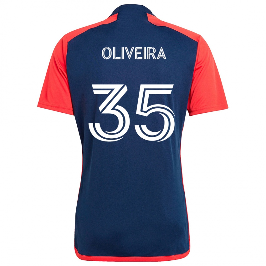 Kinder Cristiano Oliveira #35 Blau Rot Heimtrikot Trikot 2024/25 T-Shirt Österreich