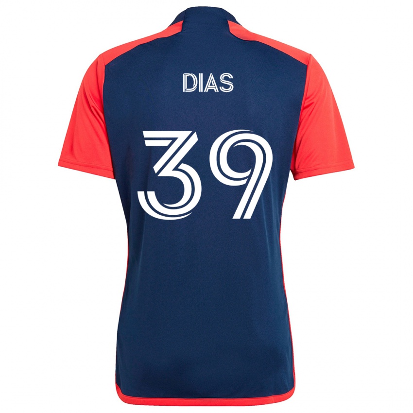 Kinder Marcos Dias #39 Blau Rot Heimtrikot Trikot 2024/25 T-Shirt Österreich