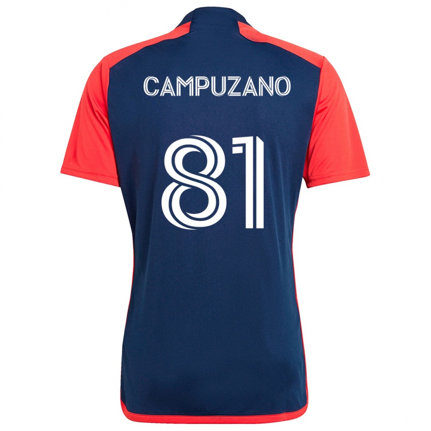 Kinder Nico Campuzano #81 Blau Rot Heimtrikot Trikot 2024/25 T-Shirt Österreich