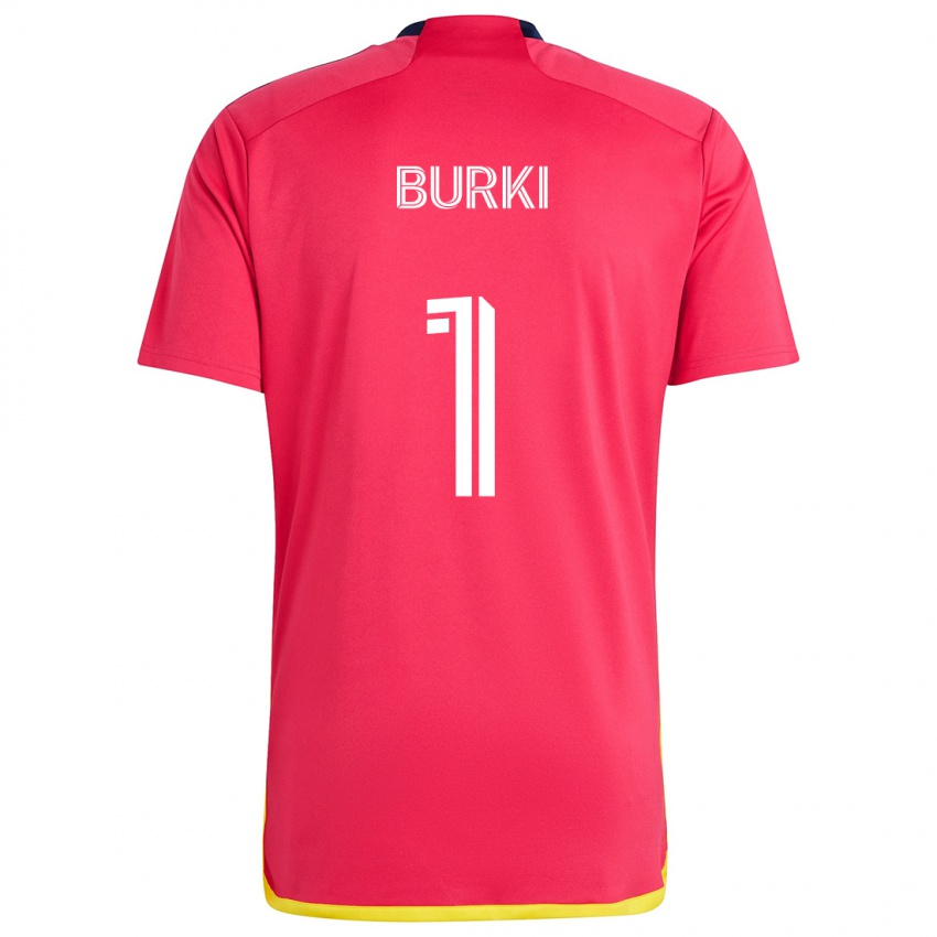 Kinder Roman Bürki #1 Rot Blau Heimtrikot Trikot 2024/25 T-Shirt Österreich