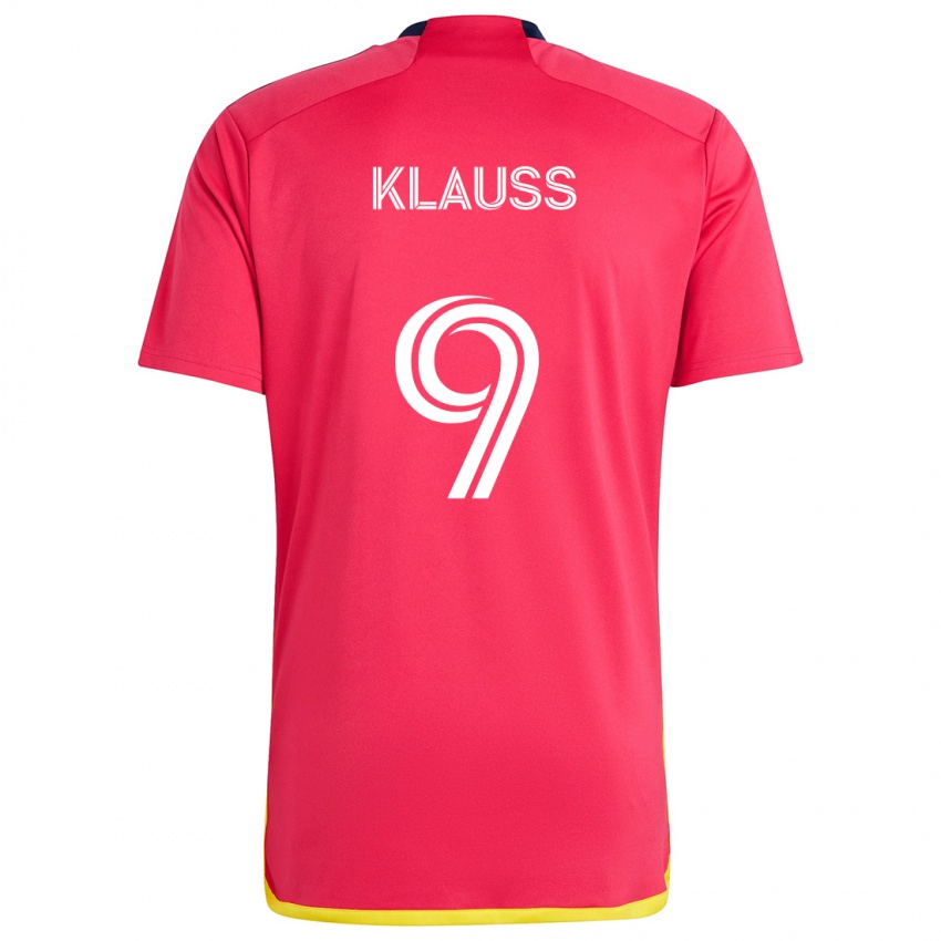 Kinder João Klauss #9 Rot Blau Heimtrikot Trikot 2024/25 T-Shirt Österreich