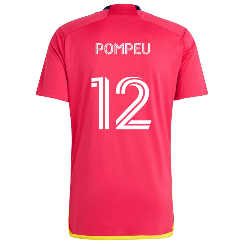 Kinder Célio Pompeu #12 Rot Blau Heimtrikot Trikot 2024/25 T-Shirt Österreich