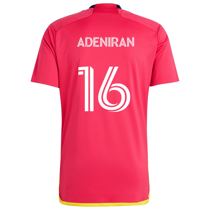 Kinder Samuel Adeniran #16 Rot Blau Heimtrikot Trikot 2024/25 T-Shirt Österreich