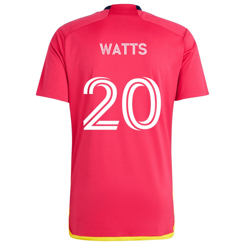 Kinder Akil Watts #20 Rot Blau Heimtrikot Trikot 2024/25 T-Shirt Österreich