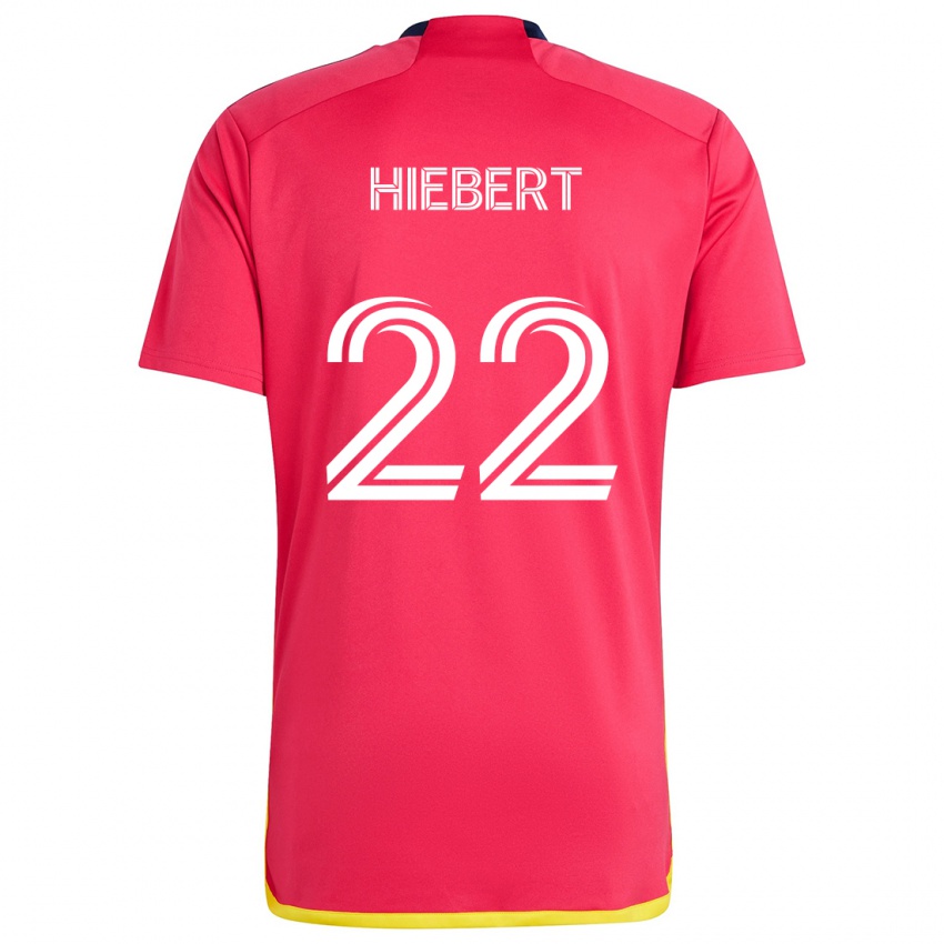 Kinder Kyle Hiebert #22 Rot Blau Heimtrikot Trikot 2024/25 T-Shirt Österreich