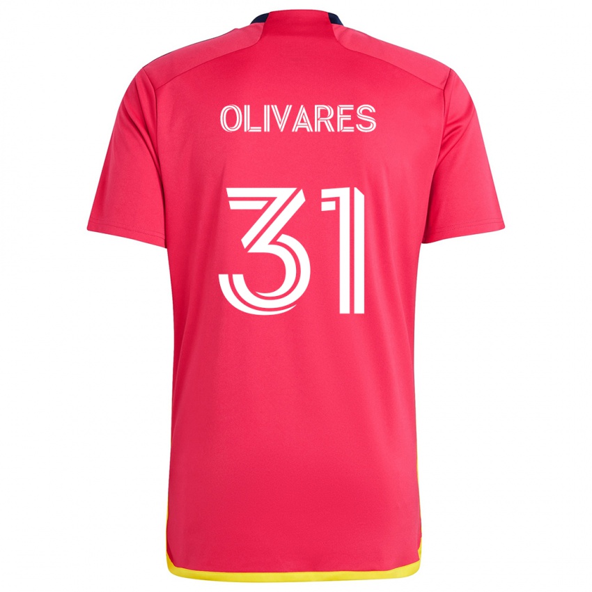 Kinder Christian Olivares #31 Rot Blau Heimtrikot Trikot 2024/25 T-Shirt Österreich