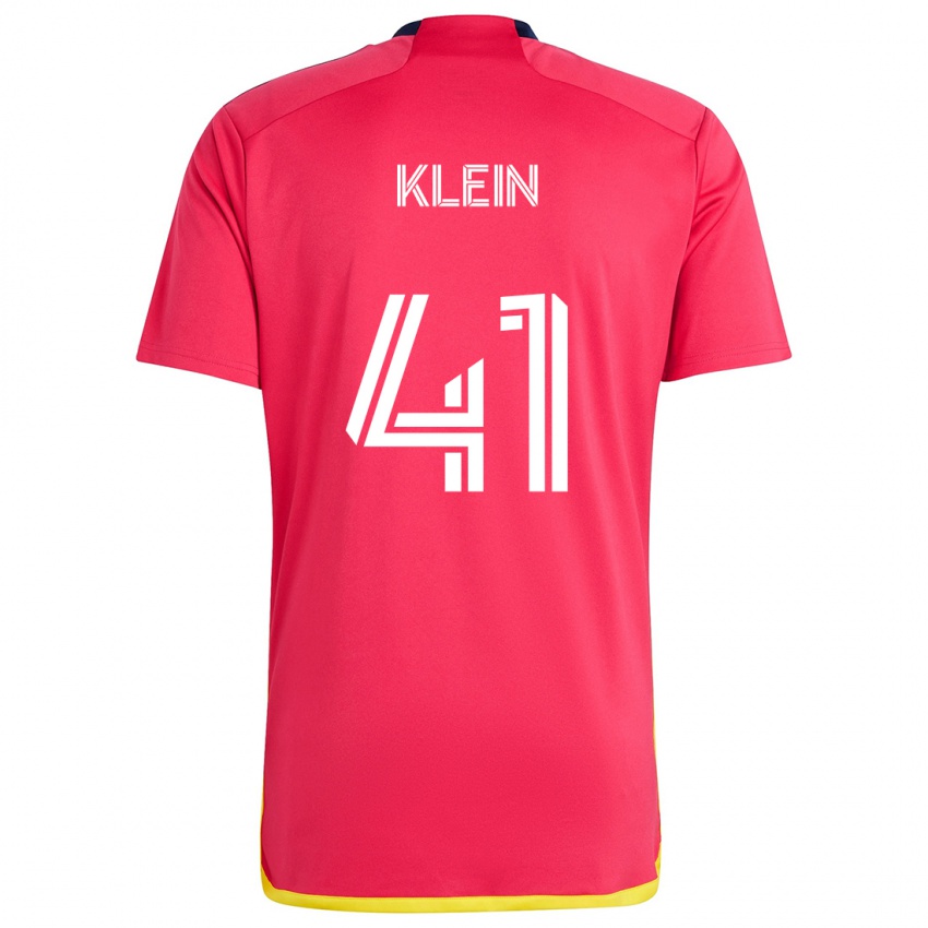 Kinder Johnny Klein #41 Rot Blau Heimtrikot Trikot 2024/25 T-Shirt Österreich