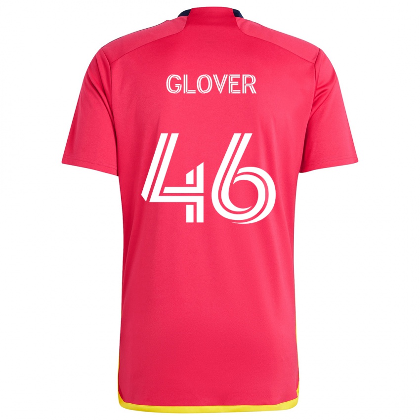 Kinder Caden Glover #46 Rot Blau Heimtrikot Trikot 2024/25 T-Shirt Österreich