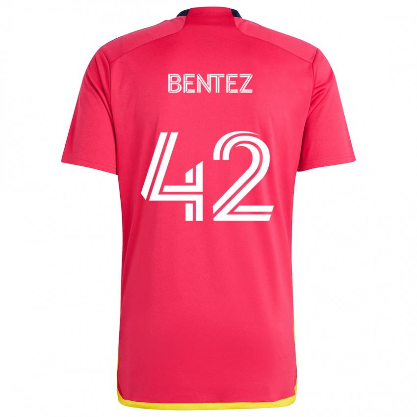 Kinder Óscar Benítez #42 Rot Blau Heimtrikot Trikot 2024/25 T-Shirt Österreich