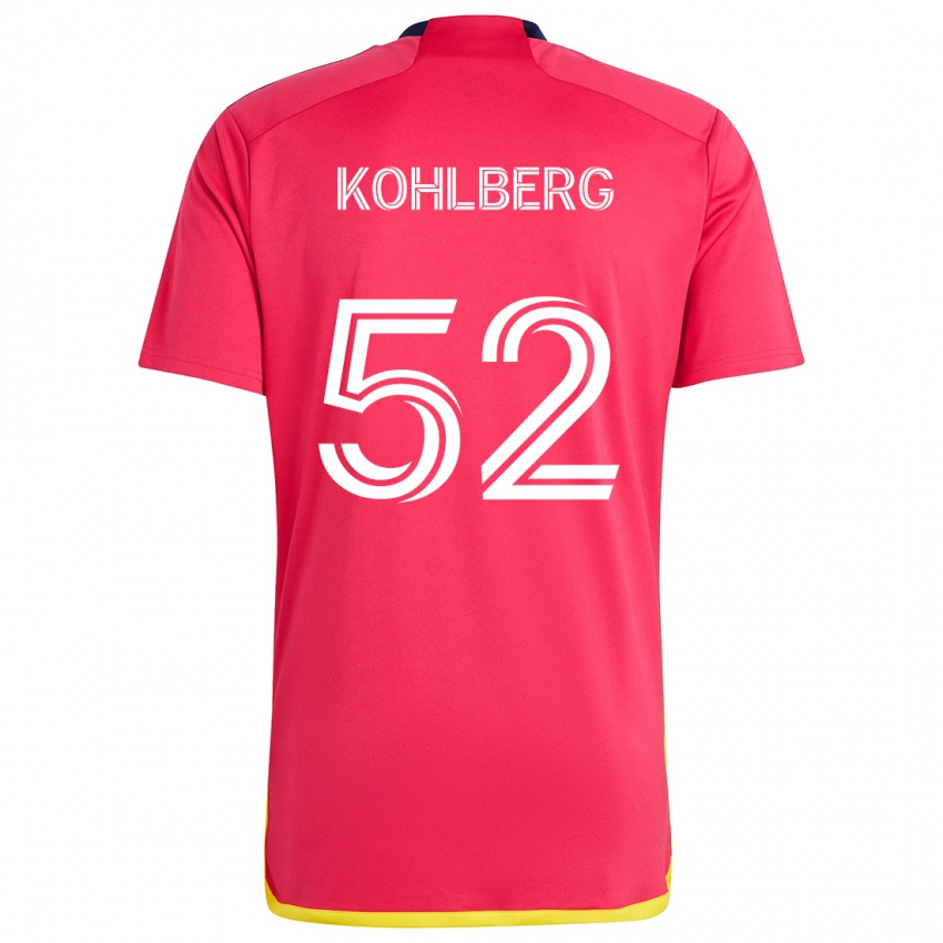 Kinder Andrew Kohlberg #52 Rot Blau Heimtrikot Trikot 2024/25 T-Shirt Österreich