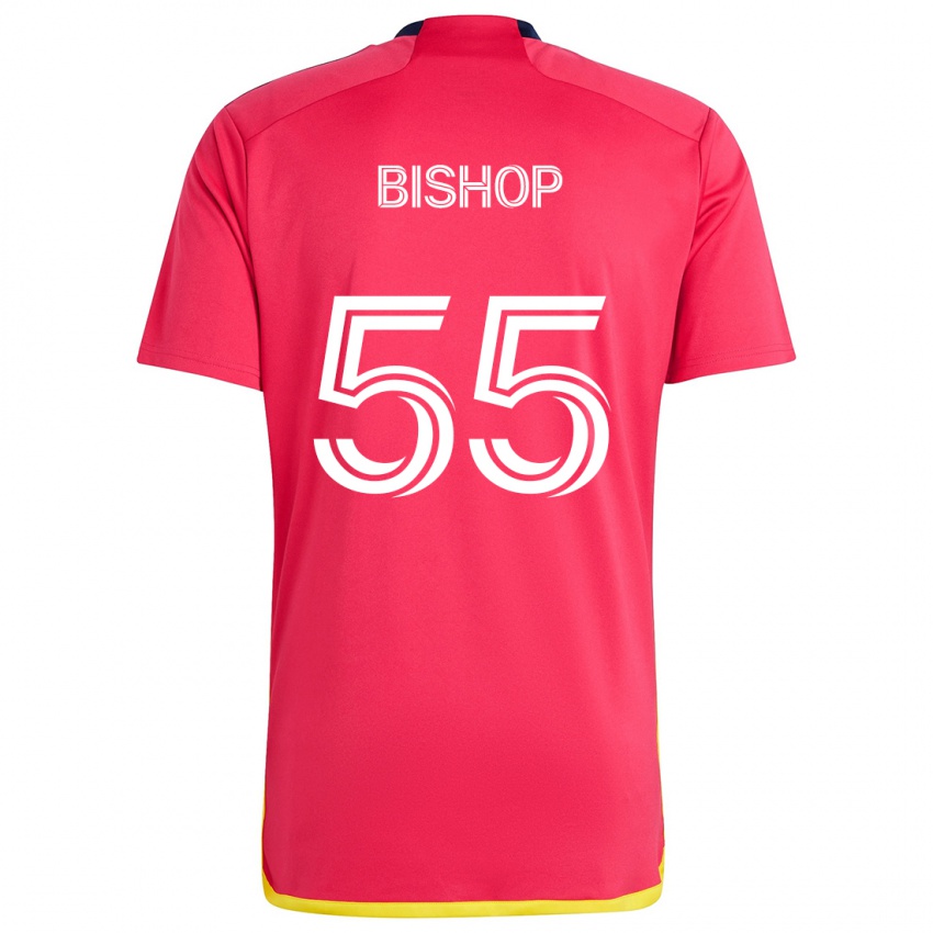 Kinder Nick Bishop #55 Rot Blau Heimtrikot Trikot 2024/25 T-Shirt Österreich