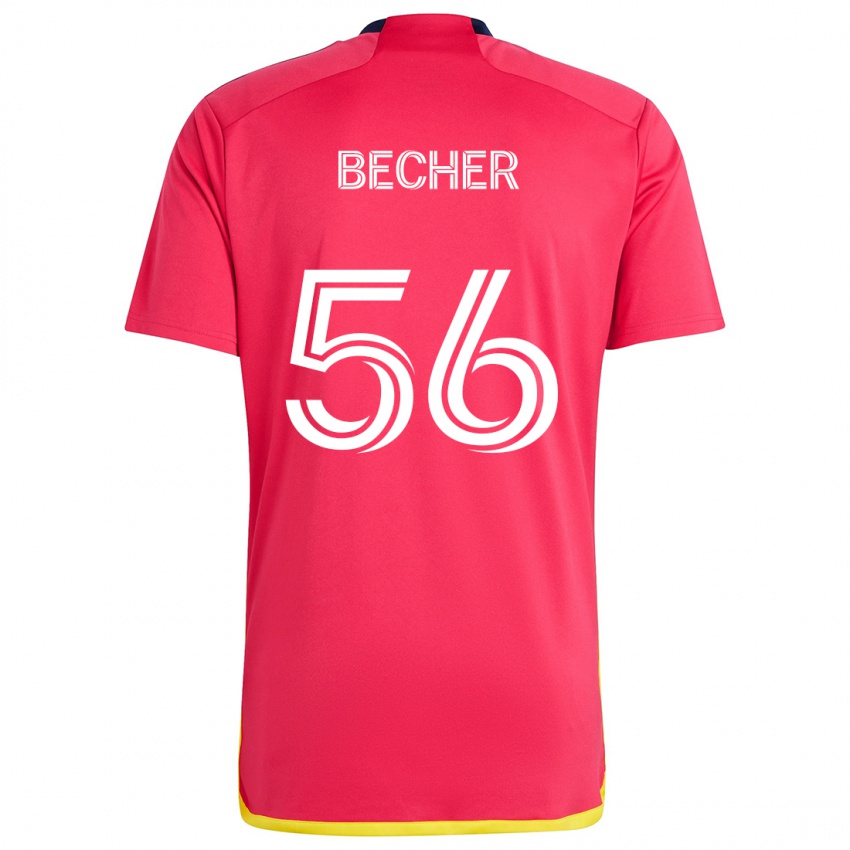 Kinder Ryan Becher #56 Rot Blau Heimtrikot Trikot 2024/25 T-Shirt Österreich