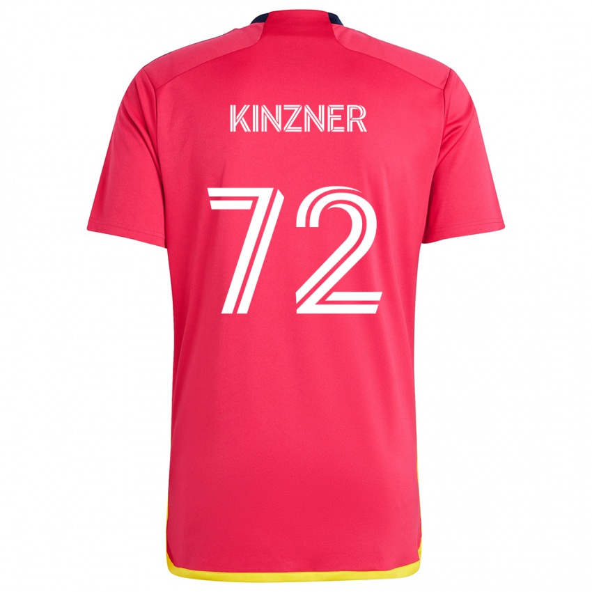 Kinder Eric Kinzner #72 Rot Blau Heimtrikot Trikot 2024/25 T-Shirt Österreich