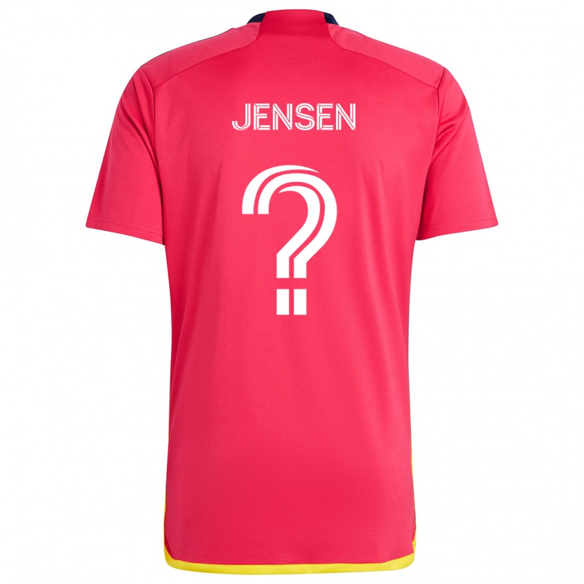 Kinder Isak Jensen #0 Rot Blau Heimtrikot Trikot 2024/25 T-Shirt Österreich