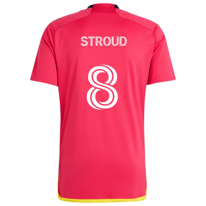 Kinder Jared Stroud #8 Rot Blau Heimtrikot Trikot 2024/25 T-Shirt Österreich