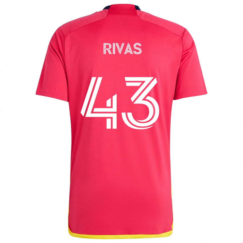 Kinder Sergio Rivas #43 Rot Blau Heimtrikot Trikot 2024/25 T-Shirt Österreich