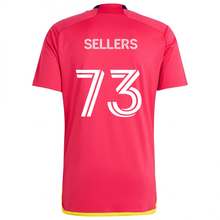 Kinder Braydon Sellers #73 Rot Blau Heimtrikot Trikot 2024/25 T-Shirt Österreich