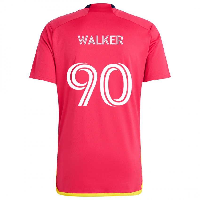 Kinder Eric Walker #90 Rot Blau Heimtrikot Trikot 2024/25 T-Shirt Österreich