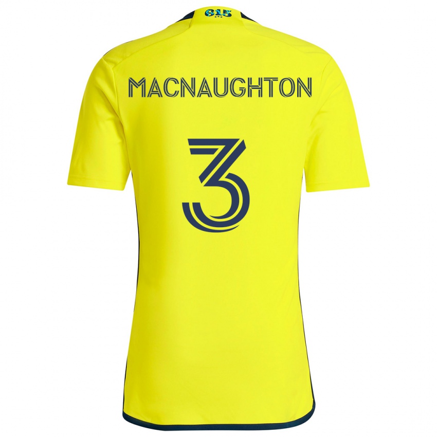 Kinder Lukas Macnaughton #3 Gelb Blau Heimtrikot Trikot 2024/25 T-Shirt Österreich