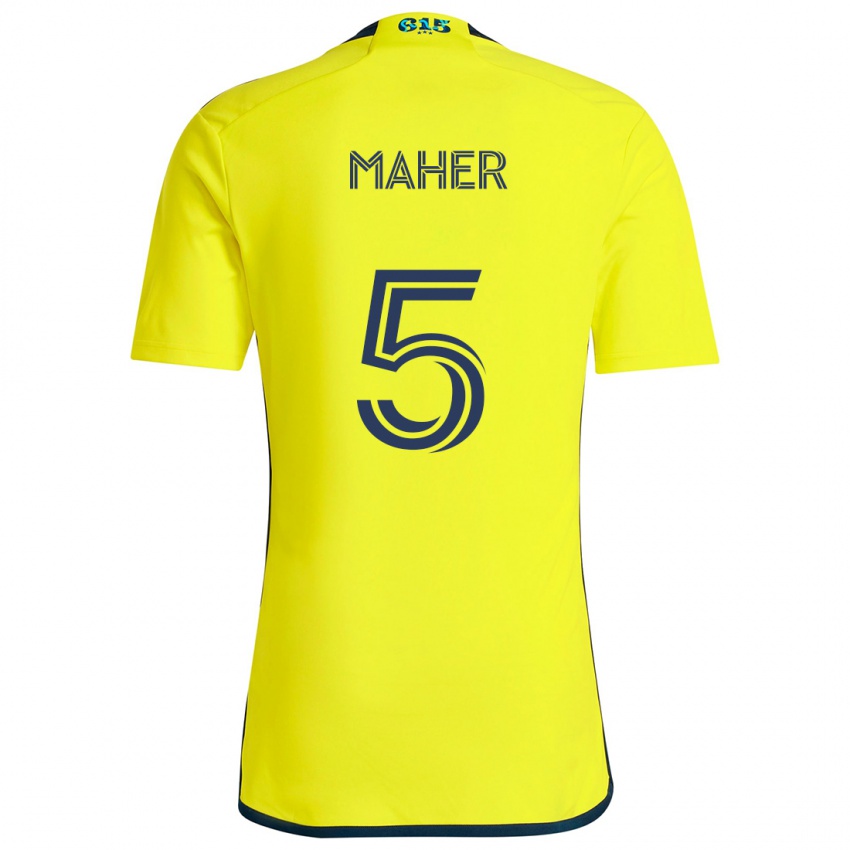 Kinder Jack Maher #5 Gelb Blau Heimtrikot Trikot 2024/25 T-Shirt Österreich