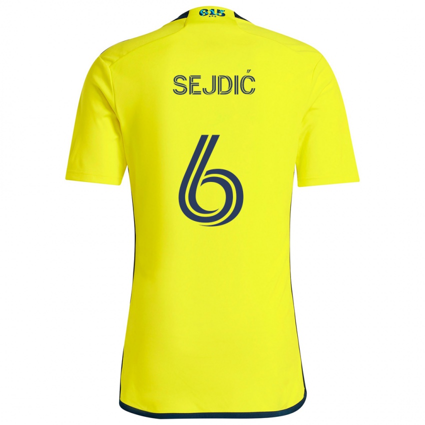 Kinder Amar Sejdić #6 Gelb Blau Heimtrikot Trikot 2024/25 T-Shirt Österreich