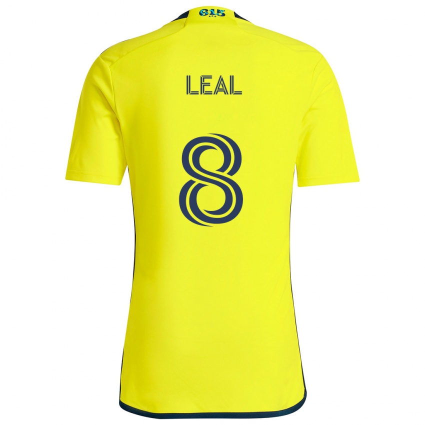 Kinder Randall Leal #8 Gelb Blau Heimtrikot Trikot 2024/25 T-Shirt Österreich