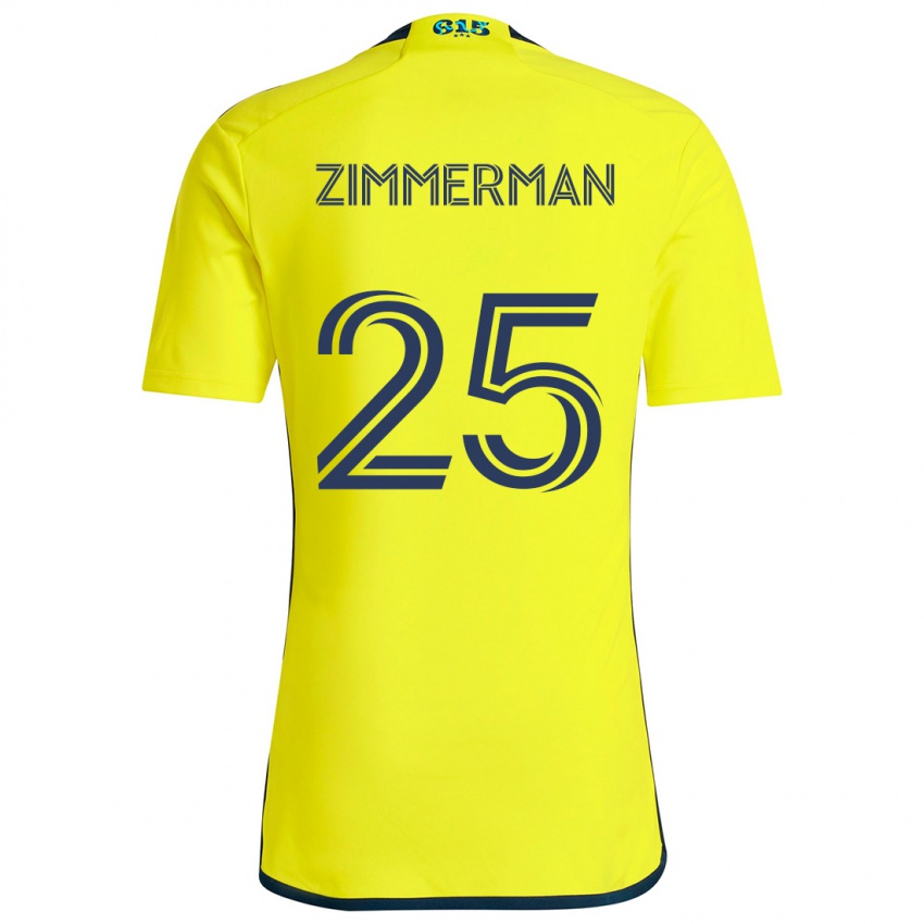 Kinder Walker Zimmerman #25 Gelb Blau Heimtrikot Trikot 2024/25 T-Shirt Österreich