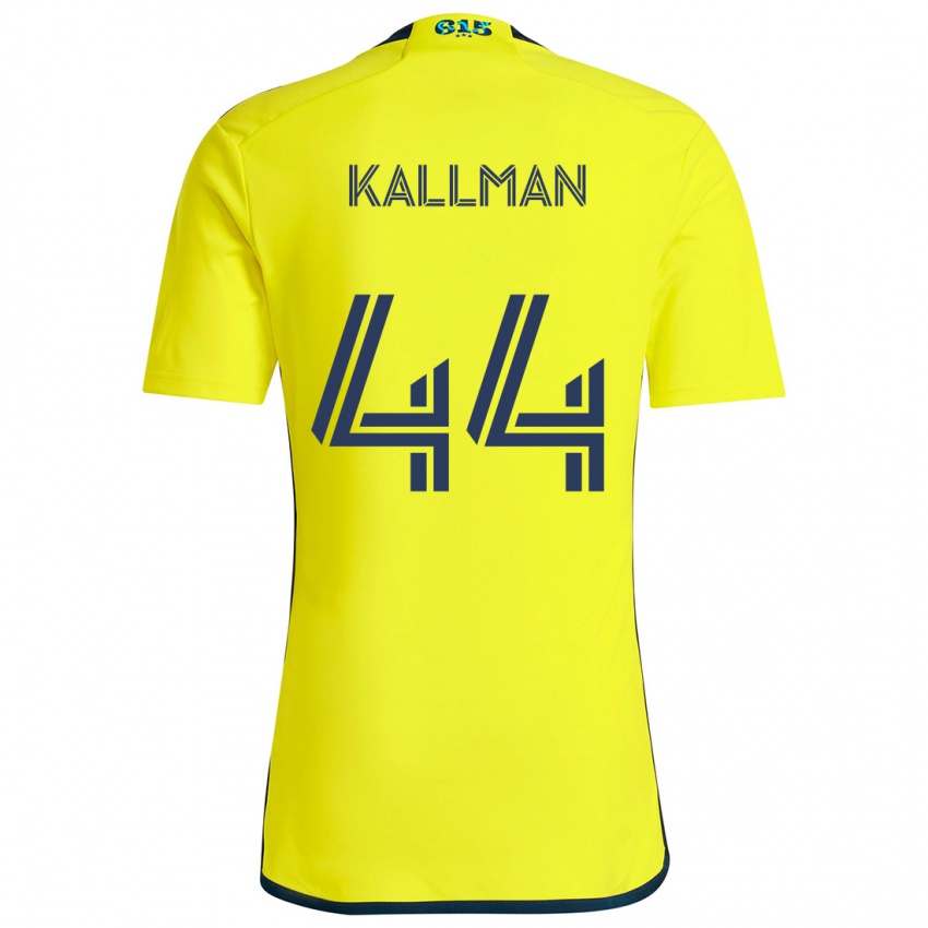 Kinder Brent Kallman #44 Gelb Blau Heimtrikot Trikot 2024/25 T-Shirt Österreich