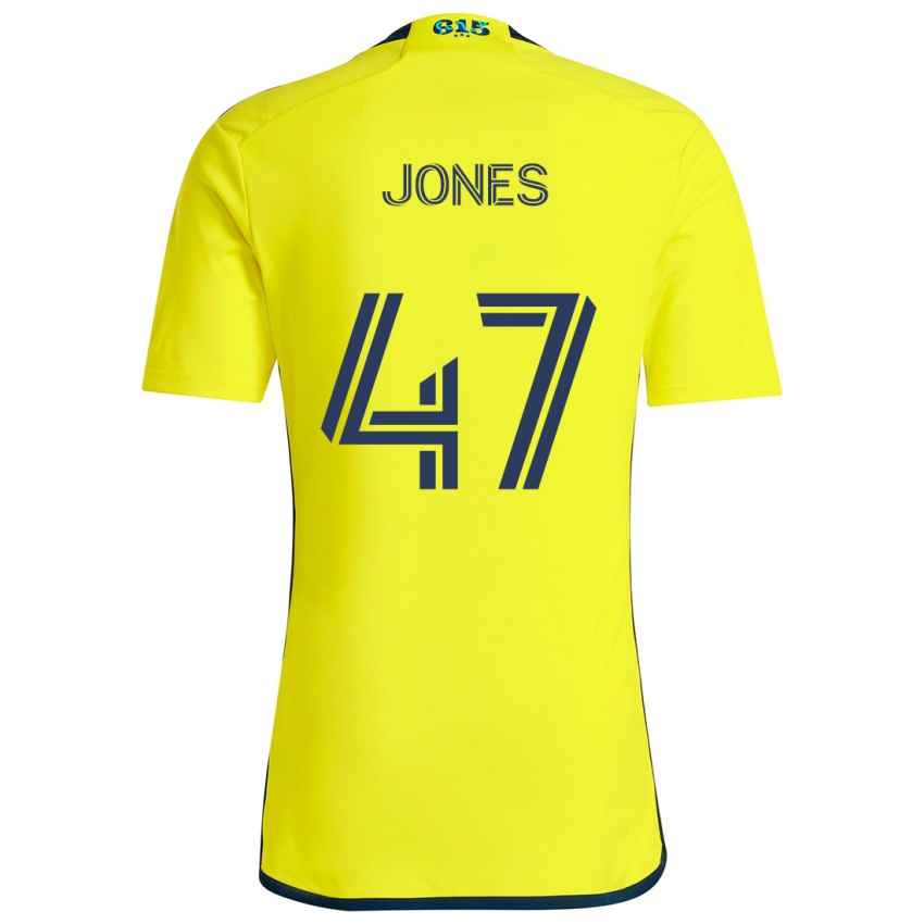 Kinder Isaiah Jones #47 Gelb Blau Heimtrikot Trikot 2024/25 T-Shirt Österreich