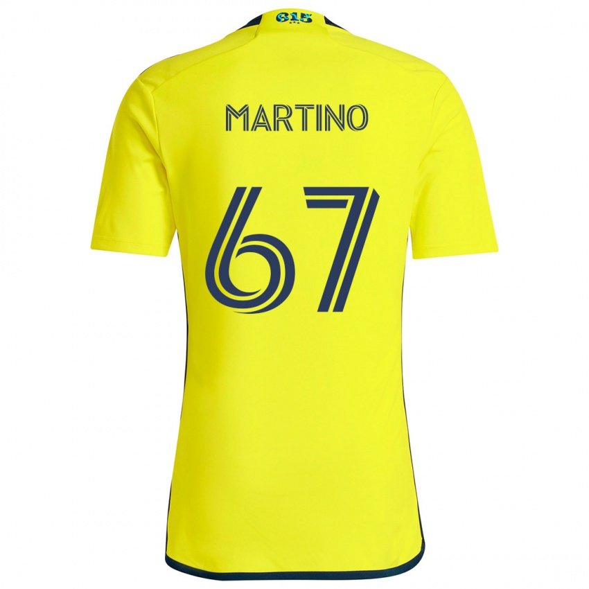 Kinder Ben Martino #67 Gelb Blau Heimtrikot Trikot 2024/25 T-Shirt Österreich